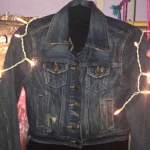 cropped jean jacket